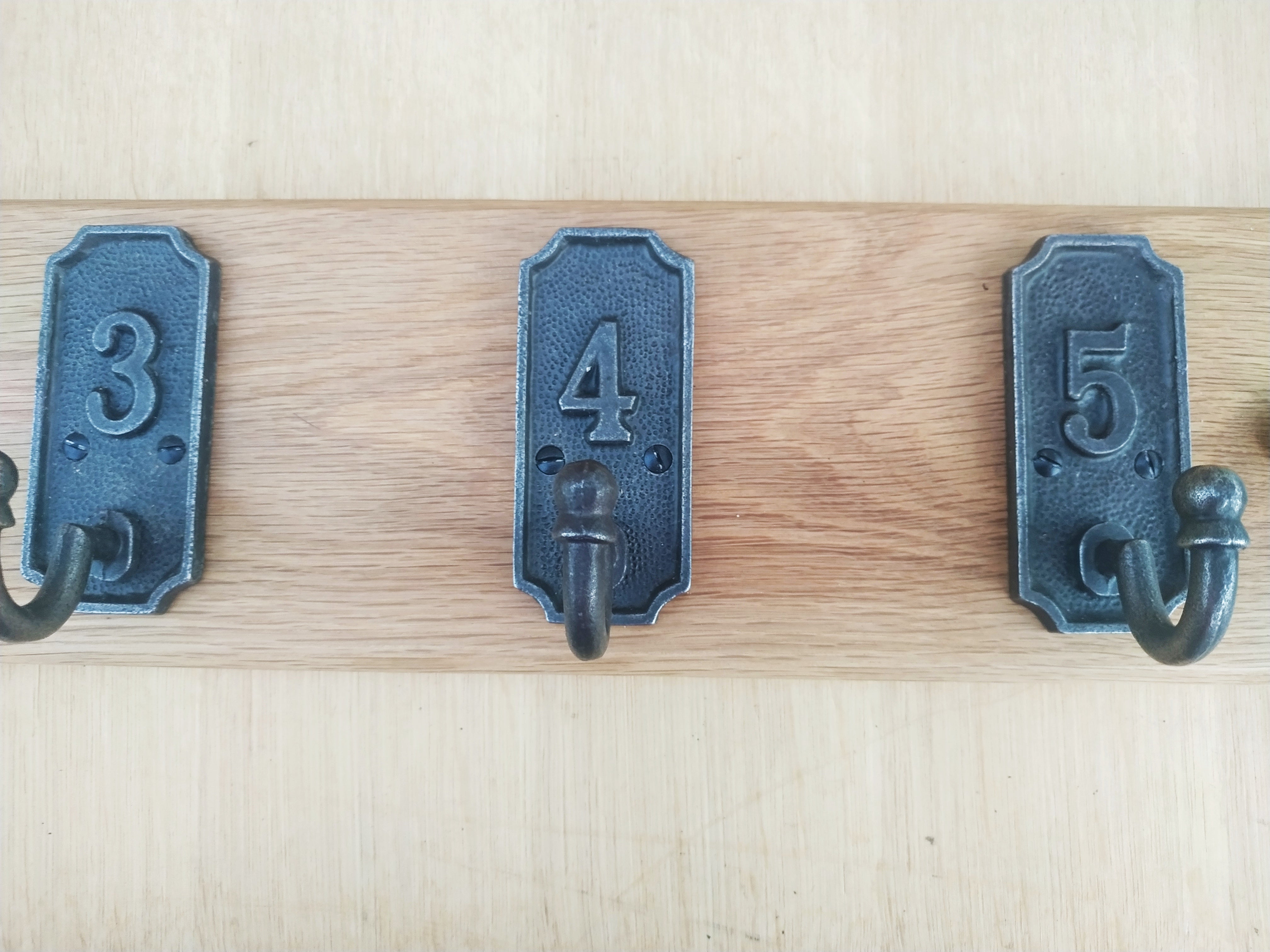 Numbered coat hooks sale